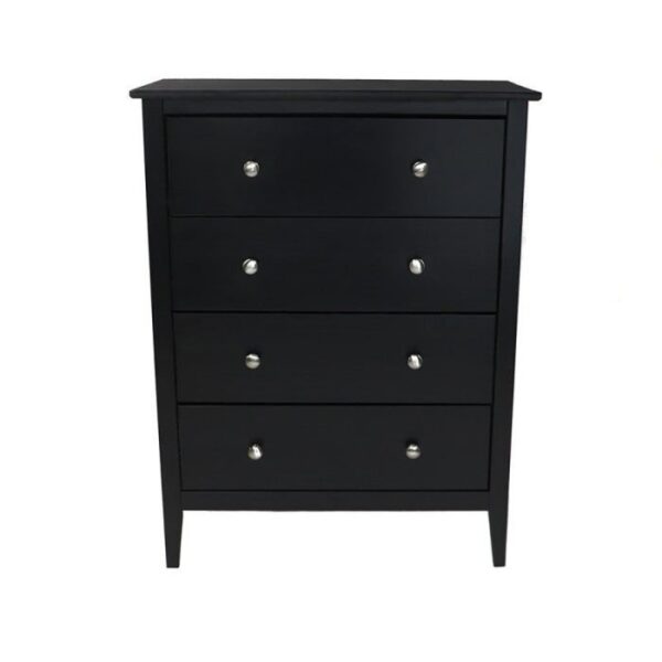Black 4-Drawer Chest of Drawer