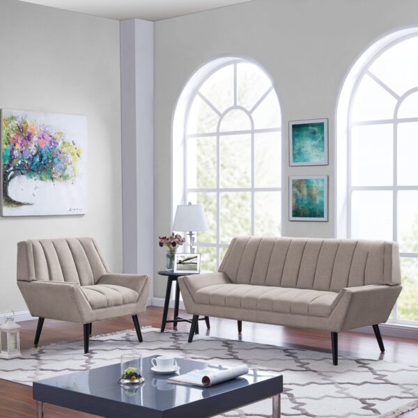 Mid-Century Modern Sofa and Arm Chair Set
