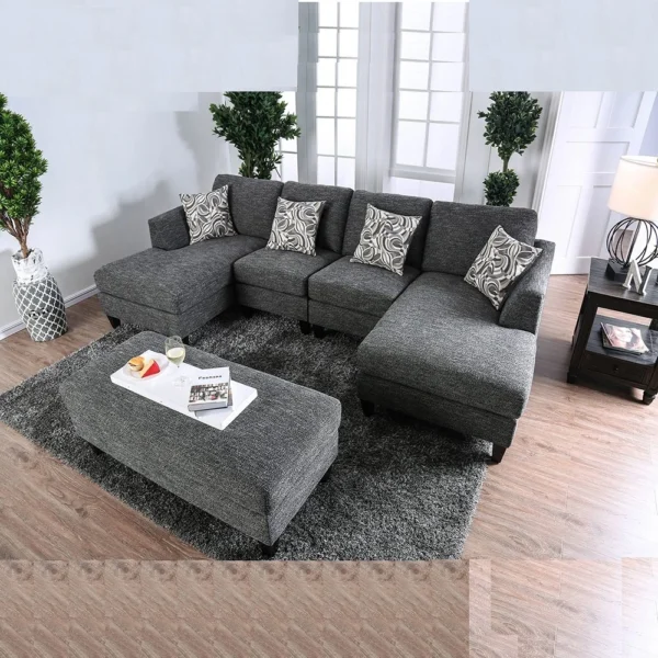 Fabric Modular 5pcs Sectional Sofa Bed