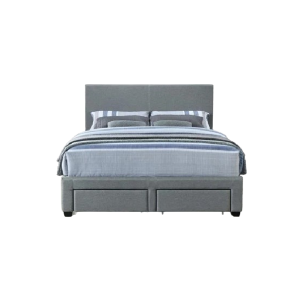 Grey Upholstered Storage Bed