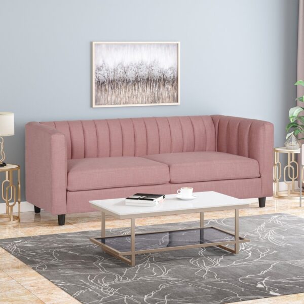 Contemporary Channel Stitched 3 Seater Sofa