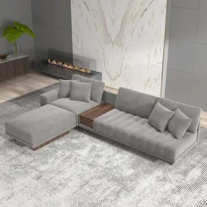 L-Shaped Sectional Sofa With Ottoman Chaise