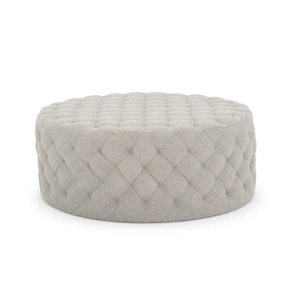 Velvet Tufted Round Cocktail Ottoman