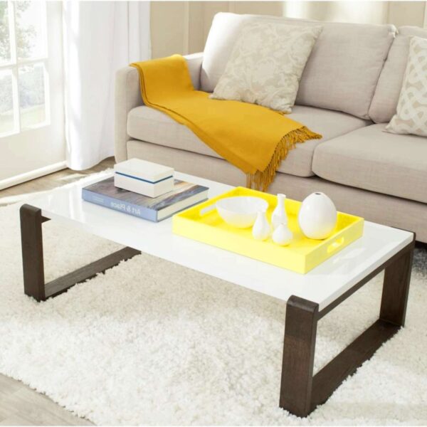 Modern White/Brown Coffee Table
