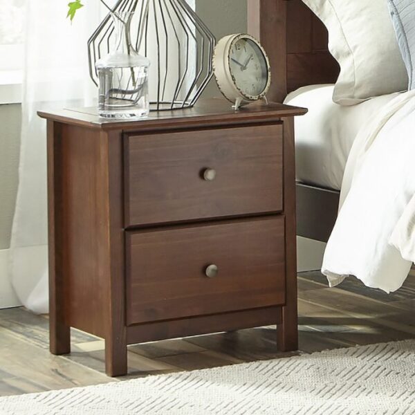Shaker 2 Drawer Solid PlyWood Nightstand