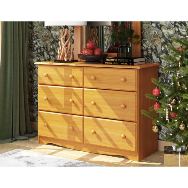 Solid Ply Wood 6-Drawer Double Dresser