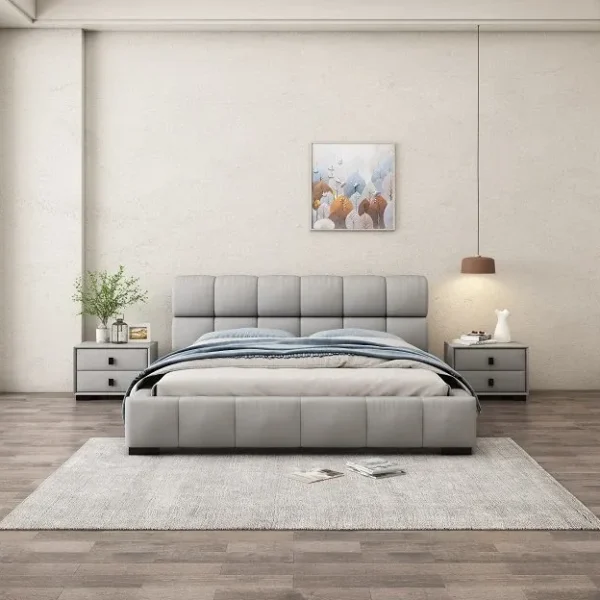 Master Bedroom Modern Fabric Bed