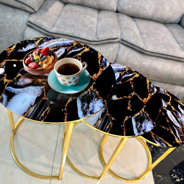 Center Table Set in Black Color