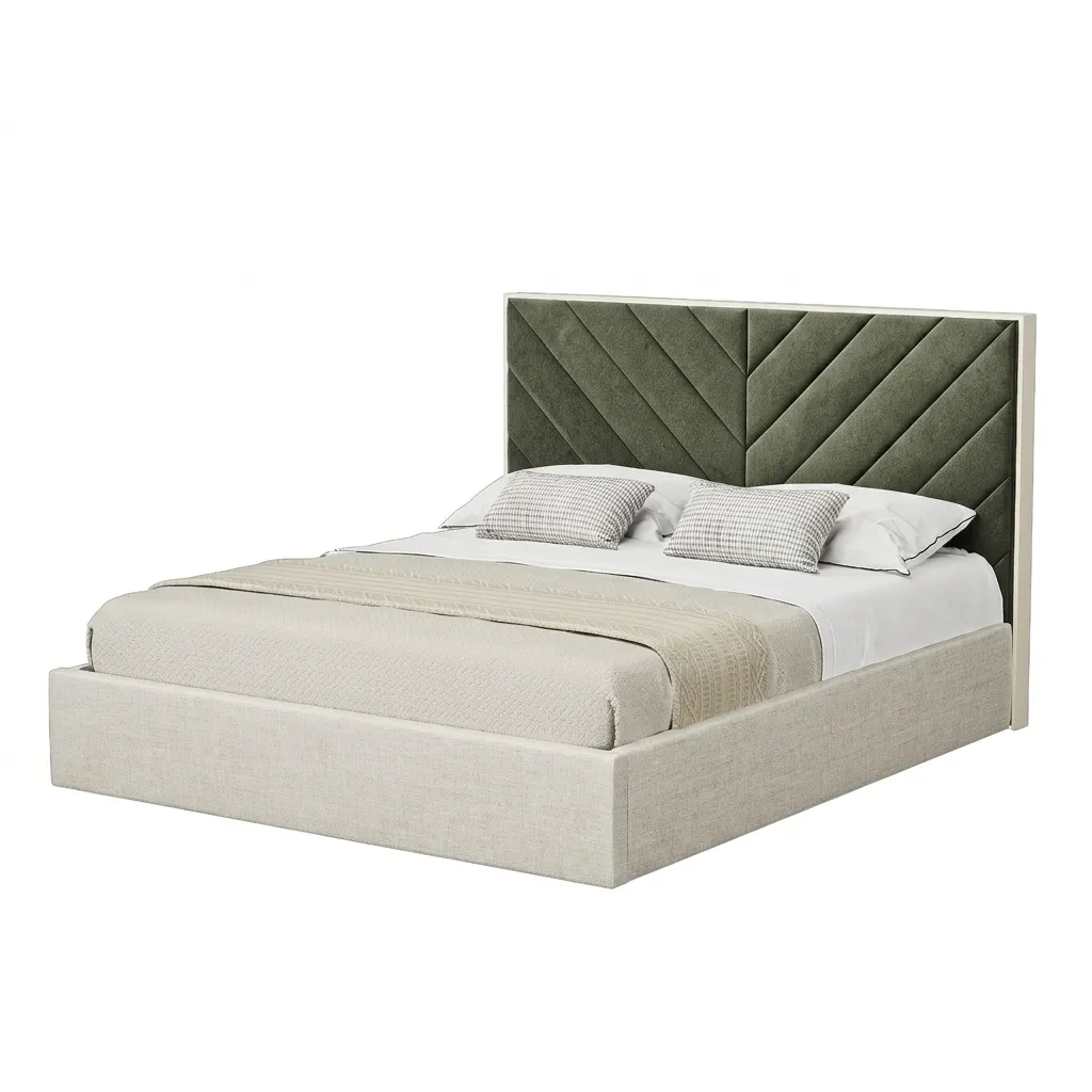 cross line tufted bed