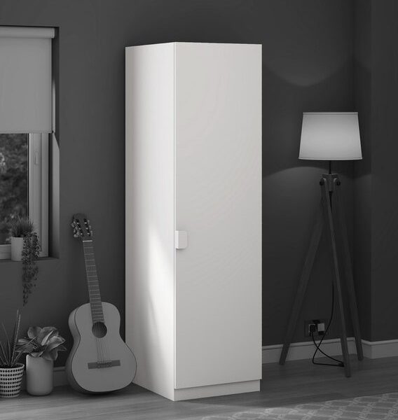 1 Door MDF Wardrobe in White