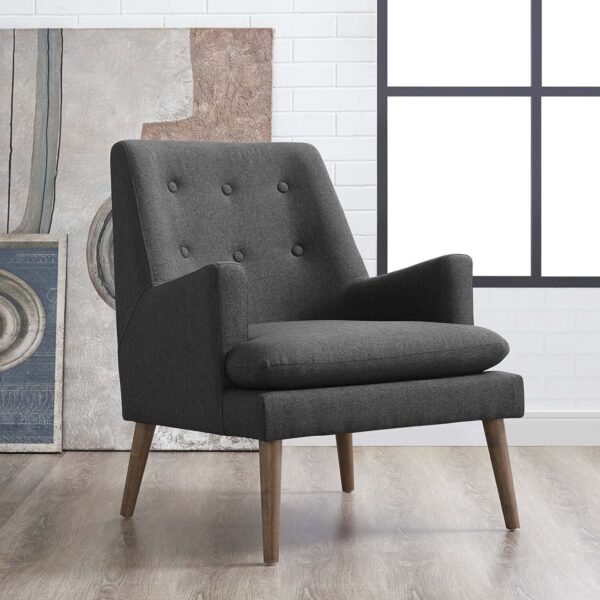 Upholstered Lounge Chair in Beige