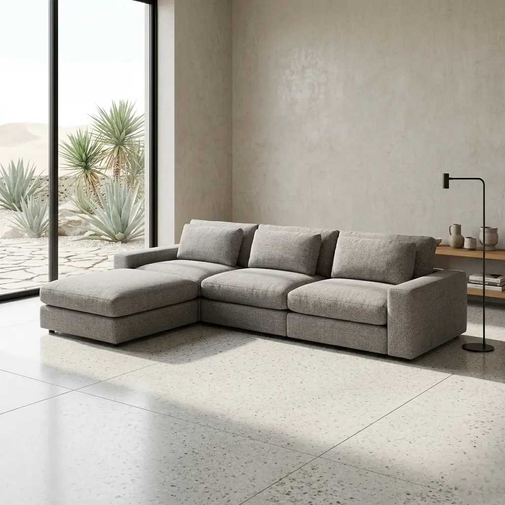 Elissa Square Arm Modular Sofa Chaise