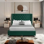 diamond tufted bed