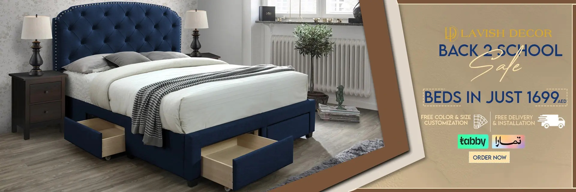 bed frame offer banner