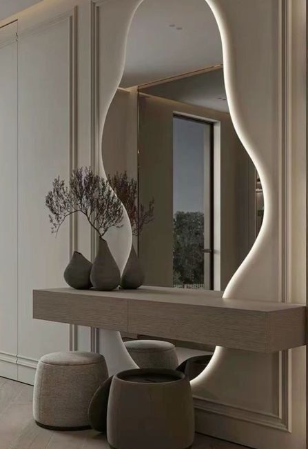 Modern Wall Dresser with Mirror