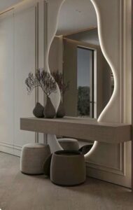 Modern Wall Dresser with Mirror