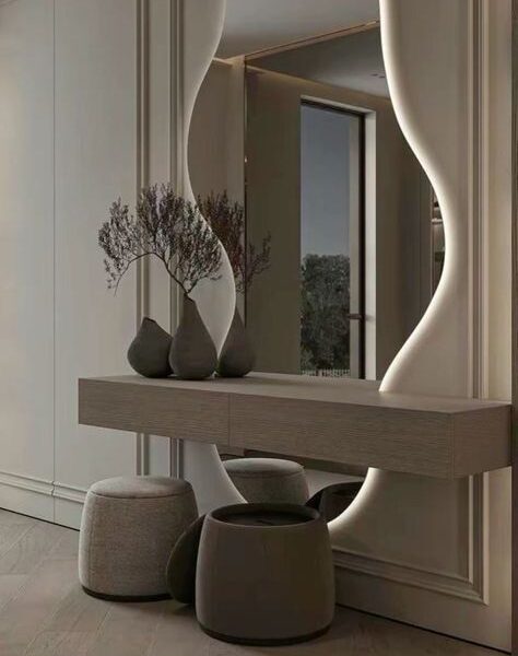 Modern Wall Dresser with Mirror