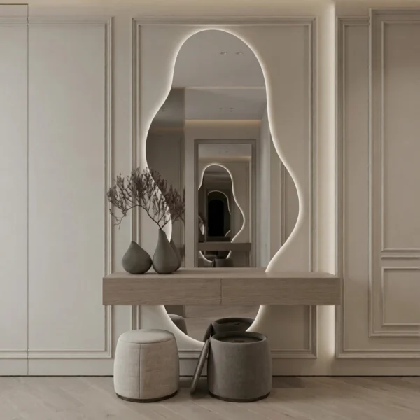 Modern Wall Dresser with Mirror