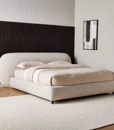 Luxury French King Bed 180x200 cm – Elegant Upholstered Frame