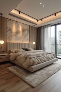Super King Upholstered Bed with Padded Headboard – Luxury & Comfort