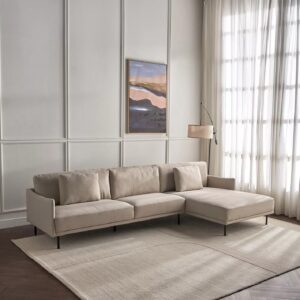 4-Seater Right Corner Fabric Sofa – Stylish & Comfortable