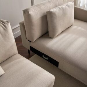 4-Seater Right Corner Fabric Sofa – Stylish & Comfortable