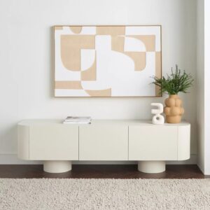 Modern White TV Stand with Storage – Sleek Media Console