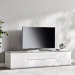 Modern TV Cabinet with Storage Drawers – Engineered Wood Entertainment Unit