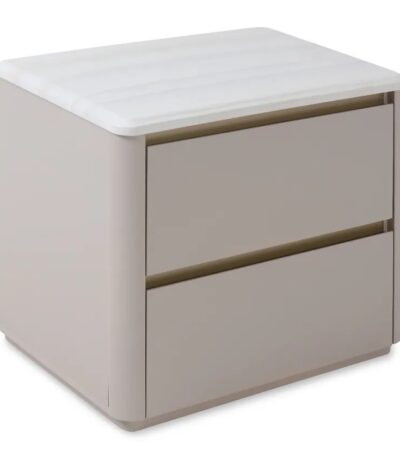 Modern 2-Drawer Bedside Table – Stylish Wooden Nightstand