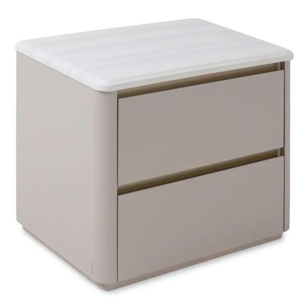 Modern 2-Drawer Bedside Table – Stylish Wooden Nightstand