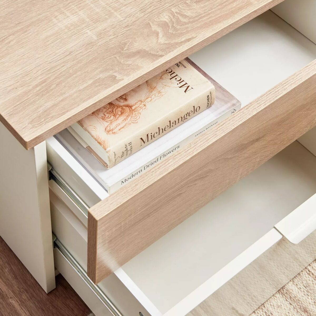 Modern Wooden Drawer Unit with Soft-Close Mechanism