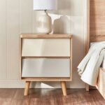 Modern Wooden Nightstand with Drawers & Scandinavian Design