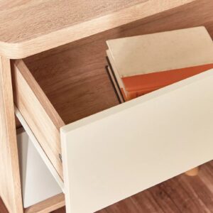 Modern Wooden Nightstand with Drawers & Scandinavian Design