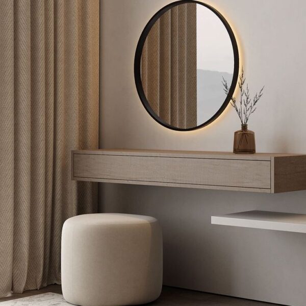 Modern Floating Vanity Set with LED Mirror