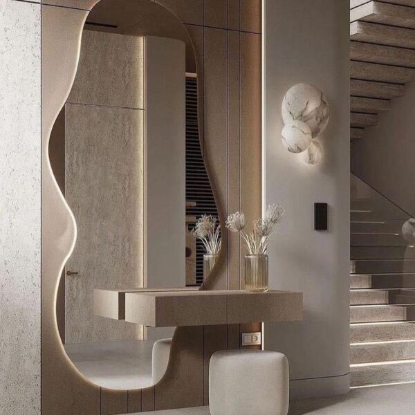 Dressing Table with Asymmetric Mirror