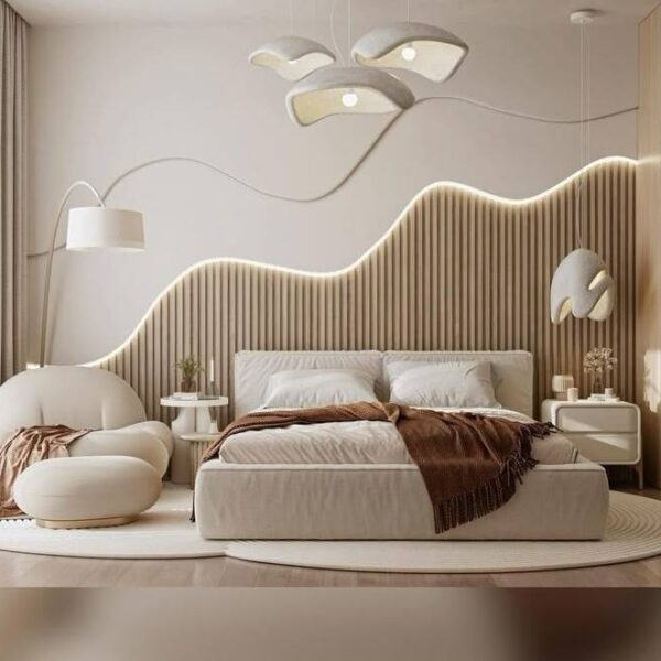 LED Wall Panel & Full Luxury Bedroom Set
