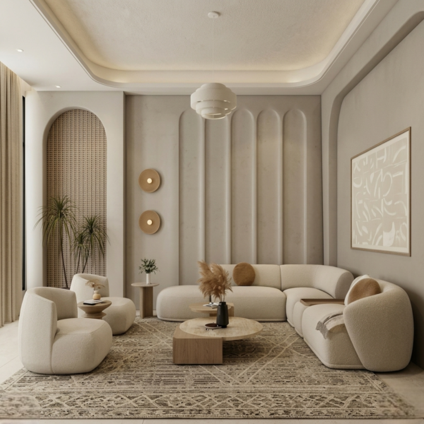 Rounded Edge Modular Sofa Set