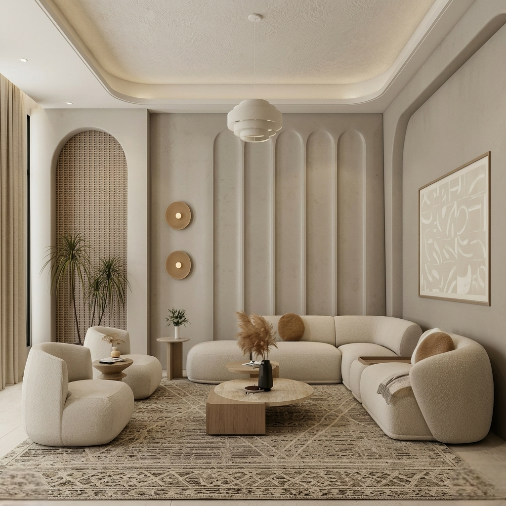 Rounded Edge Modular Sofa Set