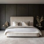 Vertical Channel Tufted Platform Bed