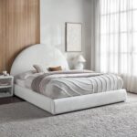 Half Moon Headboard Platform Bed