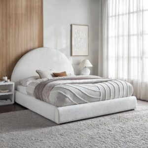 Half Moon Headboard Platform Bed