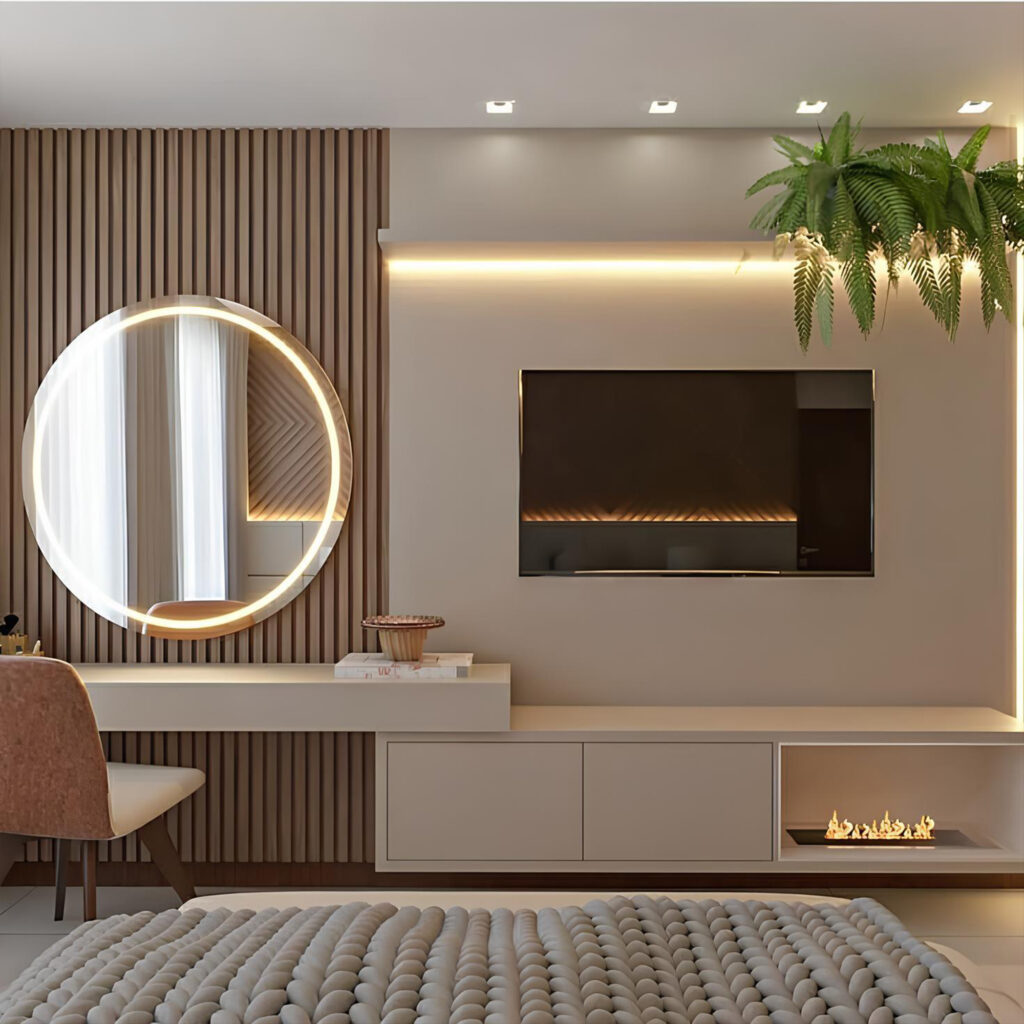 Zenvira HaloLux TV Console & Dresser Set