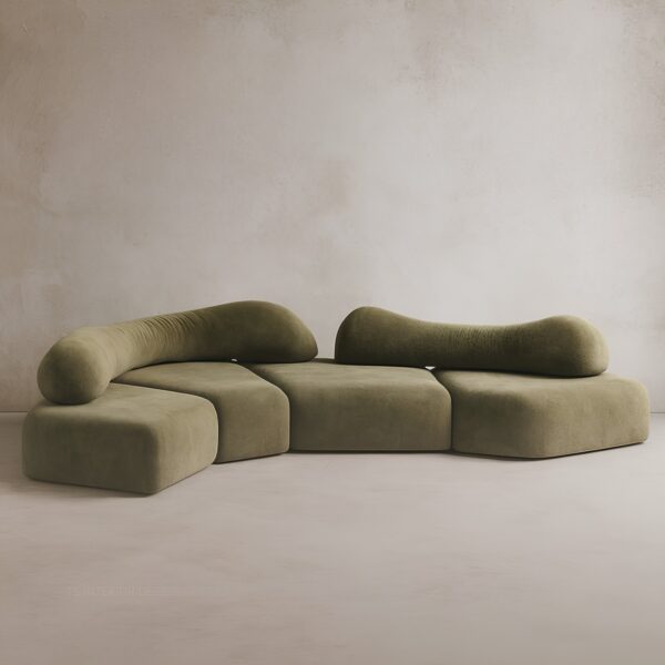 Olive Arc Flow Modular Sofa