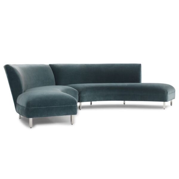 Melvano VelvetLine Arc Sectional Sofa