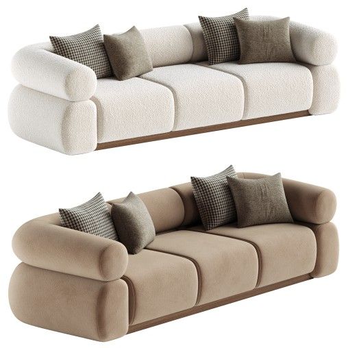 Como Plush Curve Form Sofa