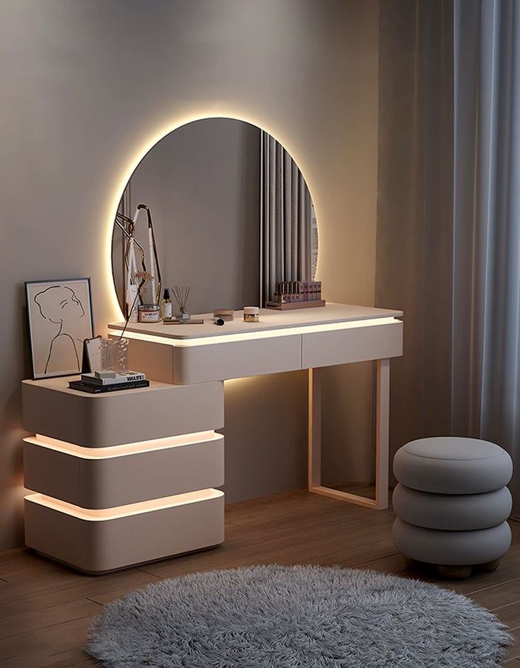 modern dressing table with mirror