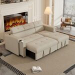 Orlento Premium Tufted L-Shape Sofa Bed