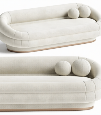 Royal Rounded Frame Back Luxe Sofa