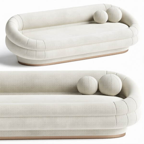 Royal Rounded Frame Back Luxe Sofa