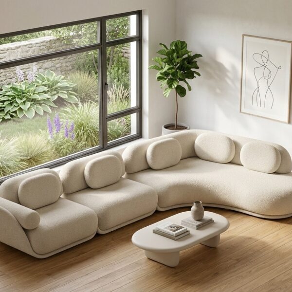 Zafira Contemporary Curve Sectional